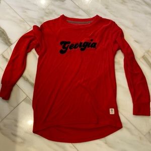 University of Georgia crewneck long sleeve women’s top.